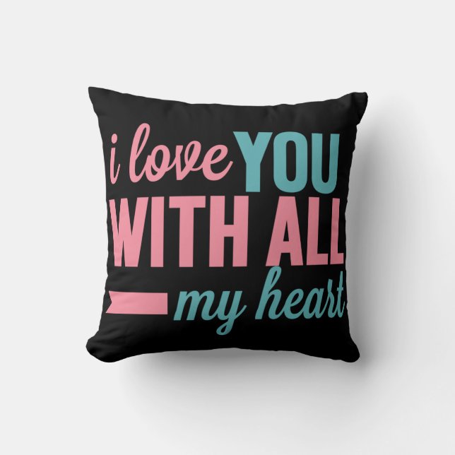 With all my heart kissen (Vorderseite)