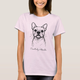 🐶With custom text,  Frenchie Line Muse  T-Shirt