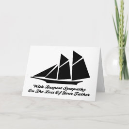 With Deepest Sympathy On Loss Of Father Sailboat Karte