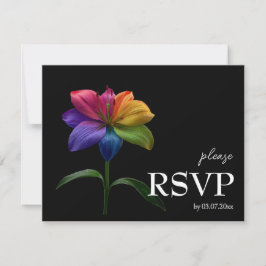 🌈 With Dietary choice RSVP Technicolor Love Karte