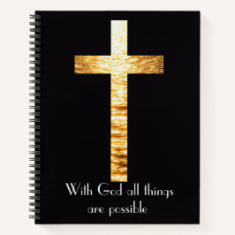 With God Spiral Notebook Journal Notizbuch
