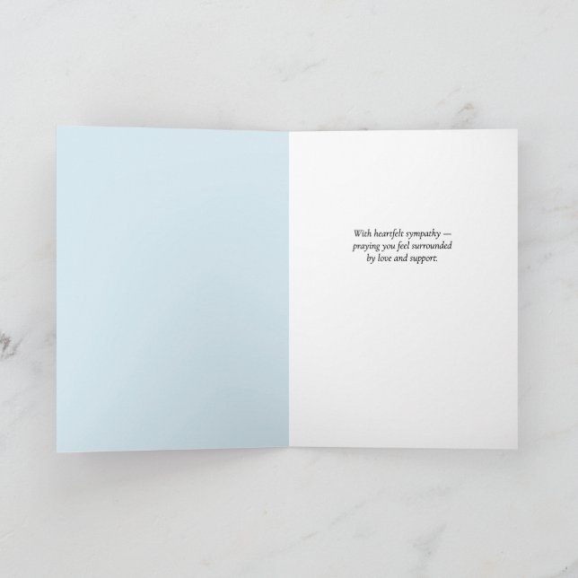 With Heartfelt Sympathy – Watercolor Floral Karte (Innenseite)