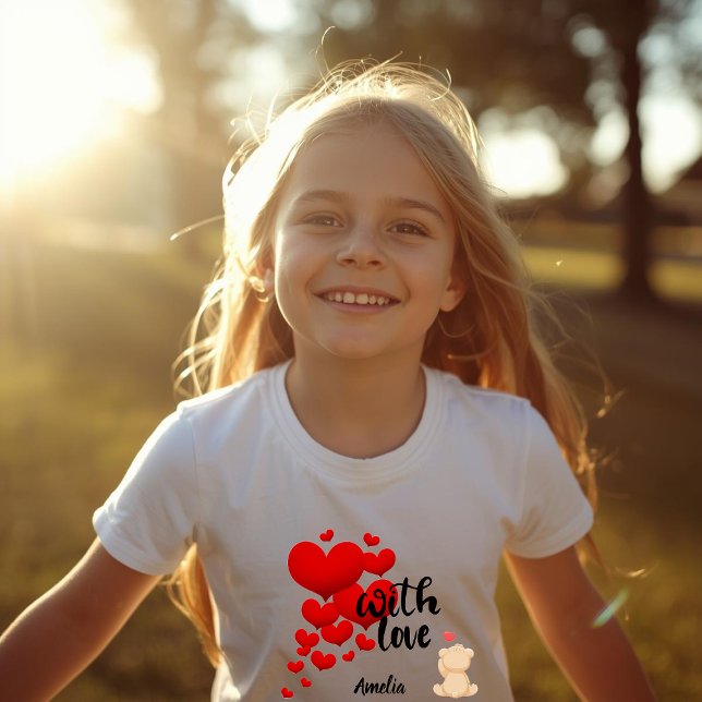 With Love Personalized Kids Basic T-Shirt (Von Creator hochgeladen)