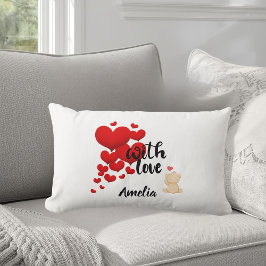 With Love Personalized Throw Pillow Lendenkissen