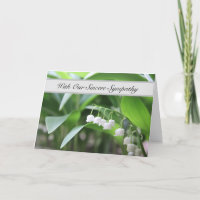 With Our Sincere Sympathy - Words Are Not Enough