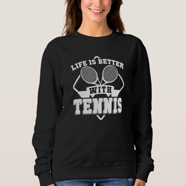 With Tennis Racket Sports Sweatshirt (Vorderseite)
