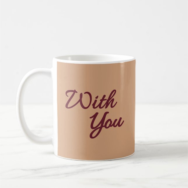 With You – Romantic Minimal Couple Illustration Kaffeetasse (Links)