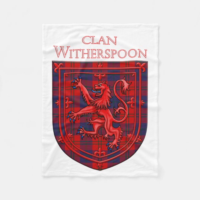Witherspoon Tartan Scottish Plaid Lion Rampant Fleecedecke (Vorderseite)