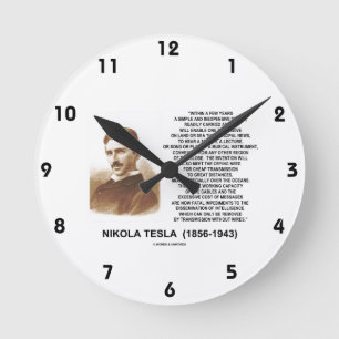 Within A Few Years Simple Inexpensive Device Tesla Runde Wanduhr