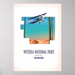 Witjira Nationalpark Australien Karte Poster