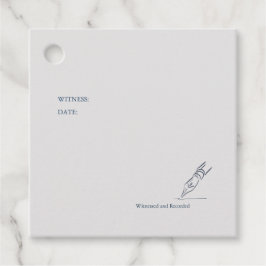 Witness Pen- Minimalist Wedding Geschenkanhänger