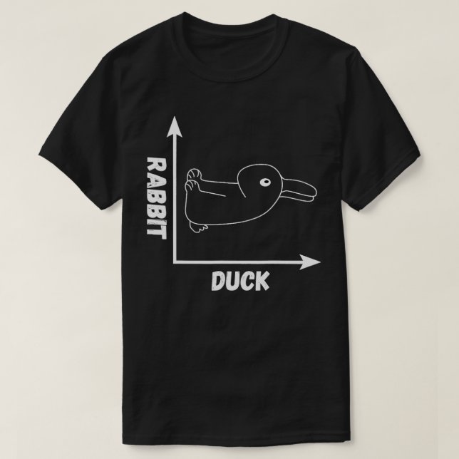 Wittgenstein Duck Rabbit Optical Illusion Crazy Ph T-Shirt (Design vorne)