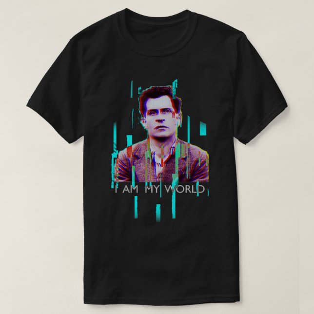 Wittgenstein Ich bin meine Welt T-Shirt (Design vorne)