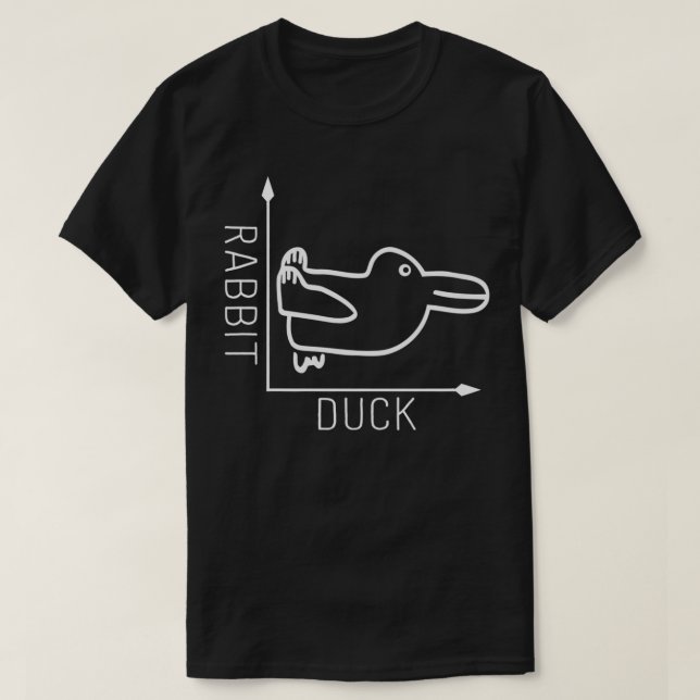 Wittgenstein Rabbit Duck Philosoph Premium T-Shirt (Design vorne)