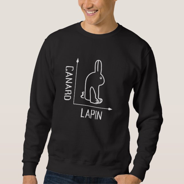 Wittgenstein Rabbit Duck Philosopher Sweatshirt (Vorderseite)