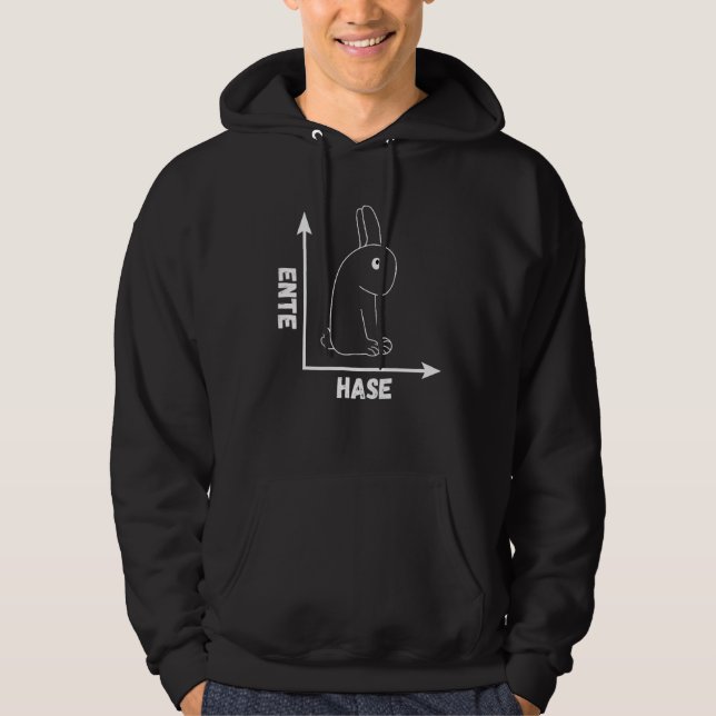 Wittgenstein Rabbit Optische Illusion Hoodie (Vorderseite)
