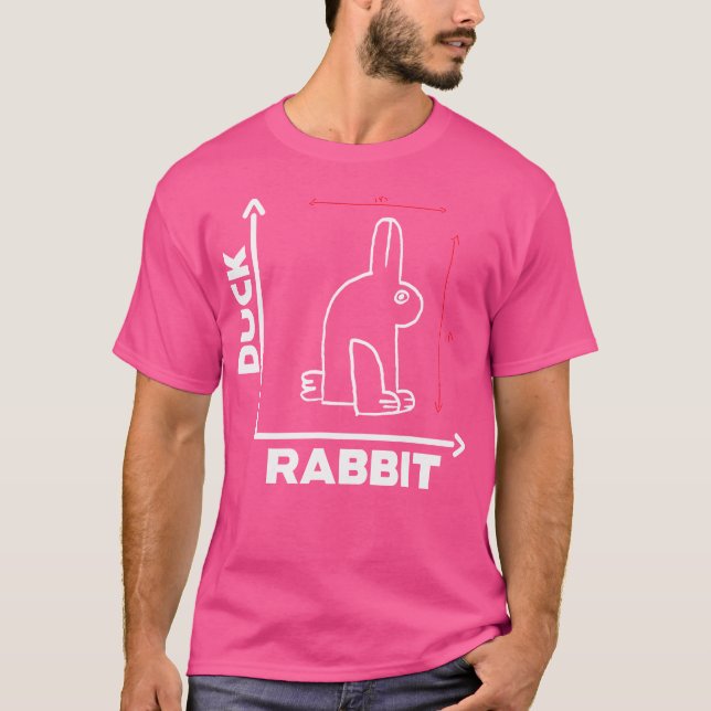 Wittgensteins Rabbit Duck Illusion Math Geek Physi T-Shirt (Vorderseite)