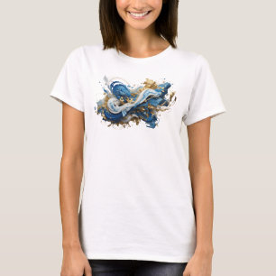 Witty Blue ABSTRACT ART Statement T-Shirt
