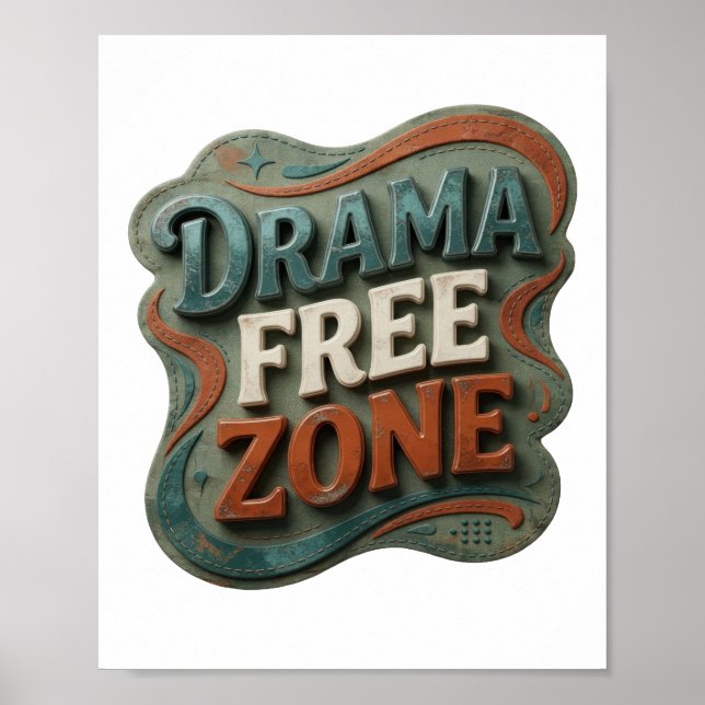 Witty Blue DRAMA FREIE ZONE Poster (Vorne)