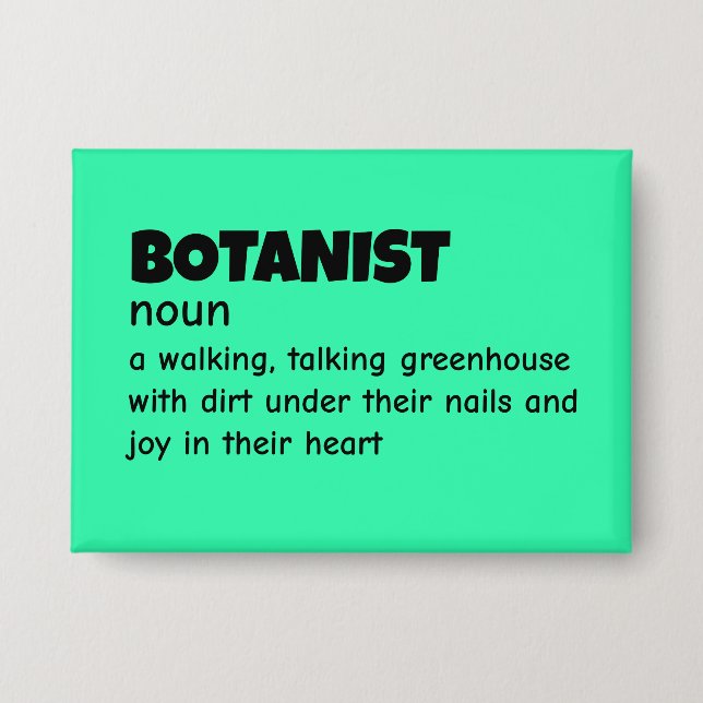 Witty Botany Expert Definition Button (Vorderseite)