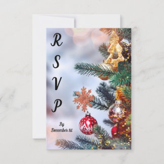 Witty Christmas RSVP Card Karte