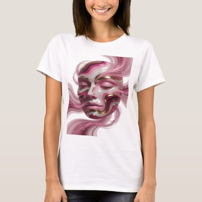 Witty Gold ABSTRACT ART Statement Design T-Shirt (Vorderseite)