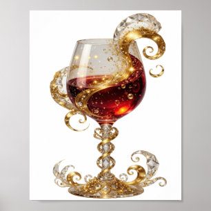 Witty Gold ABSTRACTE KUNST Poster