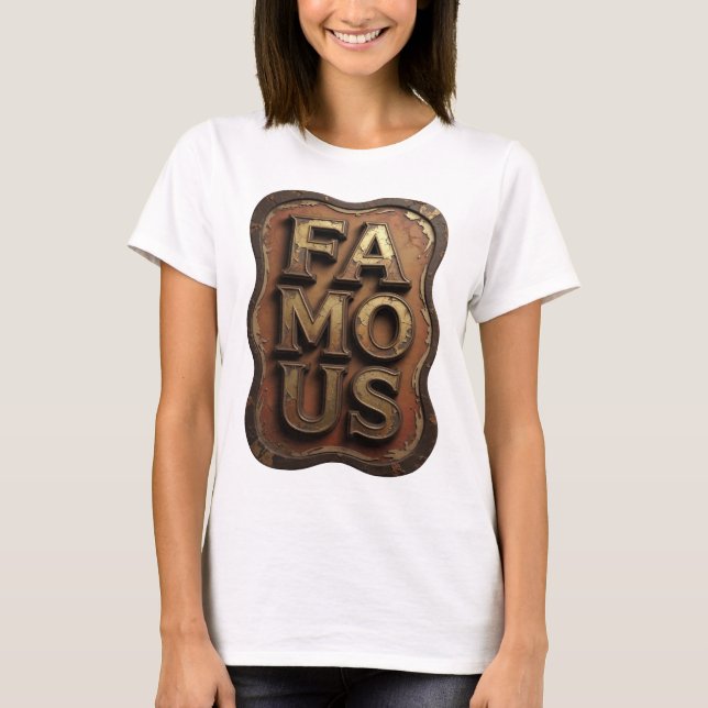 Witty Gold Berühmt Grafikdesign T-Shirt (Vorderseite)