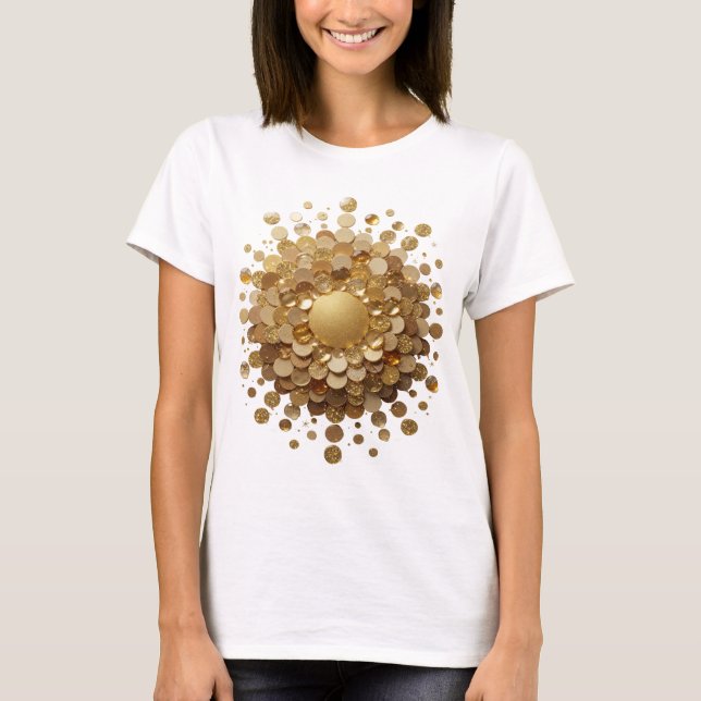 Witty Gold GOLDENE KUGEL Design T-Shirt (Vorderseite)