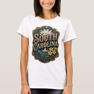 Witty Gold SOUTH CAROLINA EST 1788 Tragbare Kunst T-Shirt