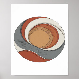 Witty Gray ABSTRACT ART Grafikdesign v2 Poster