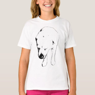 Witty Head-Down-Labrador mit Holiday Wink T-Shirt