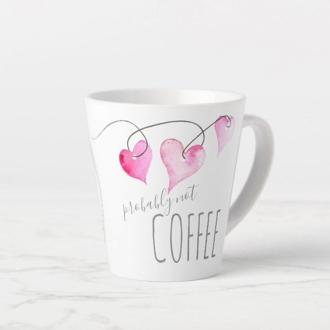 Witty Hearts Valentine's Day Gift Milchtasse (Rechte Ecke)