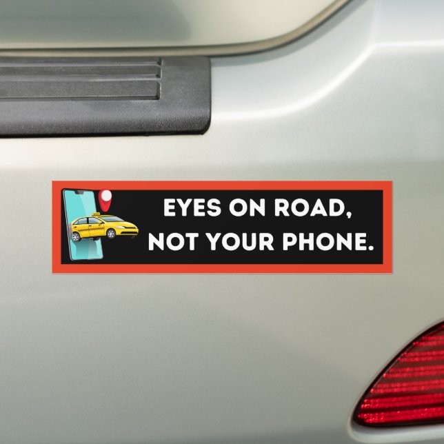 Witty Minimalist Phone-Free Driving Autoaufkleber (Auf Auto)