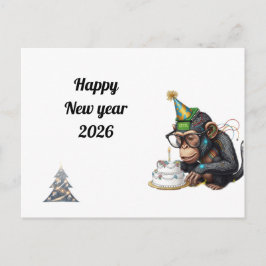 Witty New Year Greeting Card Postkarte