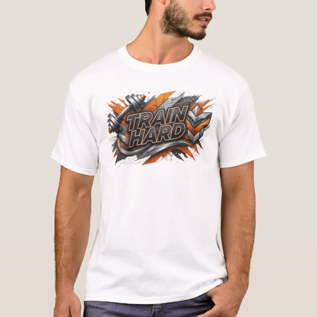 Witty Orange TRAIN HARD T-Shirt (Vorderseite)