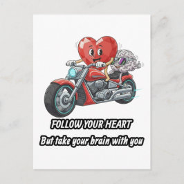 witty relationship quote gift heart riding bike feiertagspostkarte