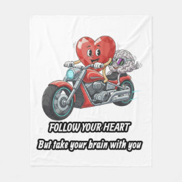 witty relationship quote gift heart riding bike fleecedecke