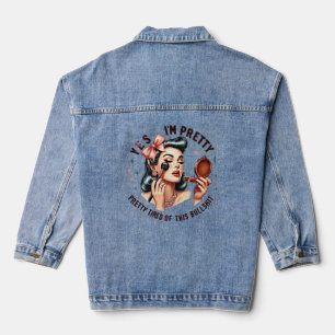Witty Retro Girl - Hübsch müde von Bull Tri-Blend Jeansjacke