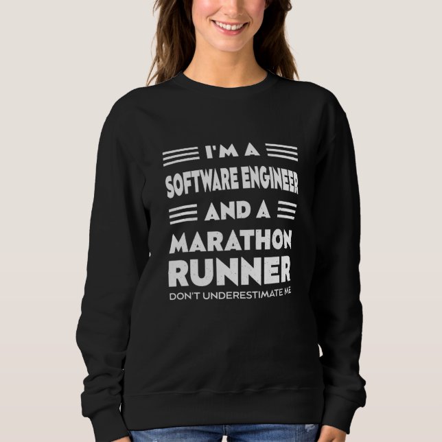 Witty Software Developer Sports Sayings Sweatshirt (Vorderseite)
