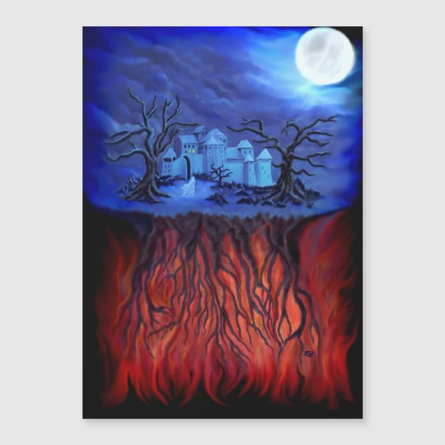 Wittzeit zwischen Himmel und Hölle Magnetkarte (Vorderseite)