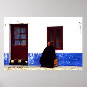 Witwe, Nazarrre, Portugal Poster
