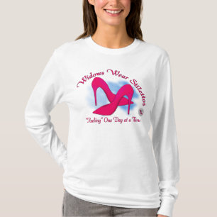 Witwen-Abnutzungs-Stilett-vorderes Drucken T-Shirt