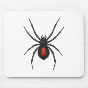 Witwenwarnung: Schwarze Witwenspinne Mousepad