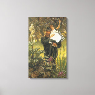 Witwer von Tissot, Vintage viktorianische Porträtk Leinwanddruck