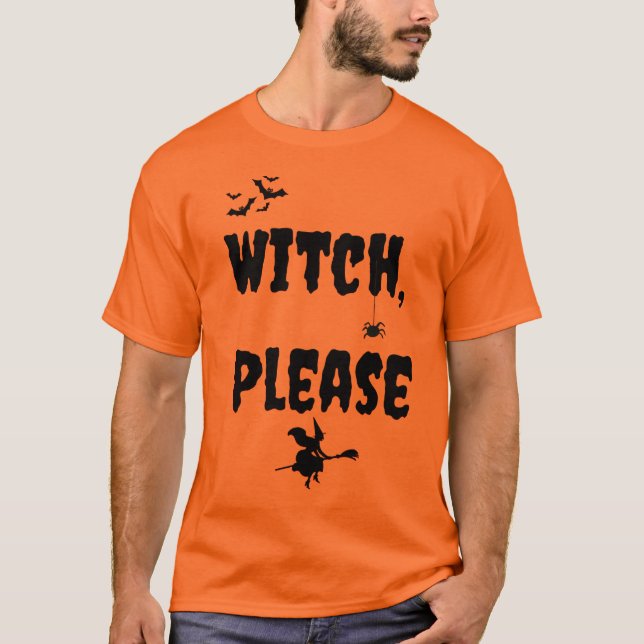 "Witz bitte" Halloween-T - Shirt (Vorderseite)