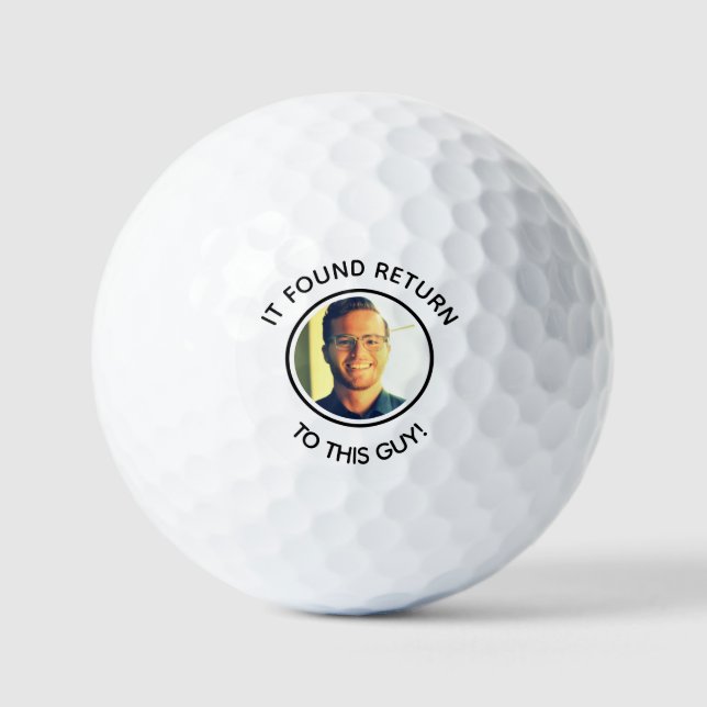 Witz lustige Custom Papa Foto Golf Golfball (Vorderseite)