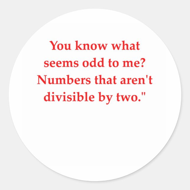 Witz Runder Aufkleber (Vorderseite)