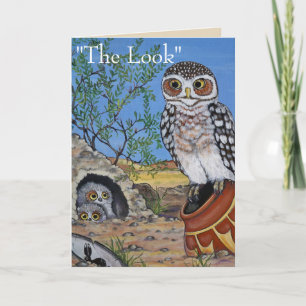 Witz zum Muttertag: Babykäuzchen Südwest-Wüste Karte