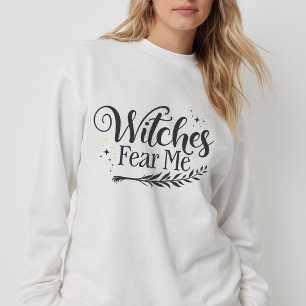 Witze fürchten mich Halloween Schwarz und Weiß Sweatshirt